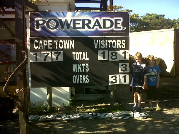Cape Town scoreboard